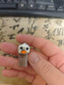毕亚兹 128GB USB3.2高速 迷你卡通u盘可爱 个性创意学生礼物手机电脑两用金属优盘 UP-21-银 实拍图