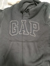 GAP男女装2025秋季新款LOGO仿羊羔绒宽松连帽衫卫衣美版 灰黑色 M 美码  L亚洲码180/96A 实拍图