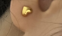 周六福足金999爱心黄金耳钉女耳饰生日礼物计价AA096006 约0.88g 一对 实拍图