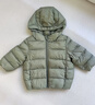 优衣库婴幼儿宝宝PUFFTECH空气棉服可机洗拉链连帽外套排骨478427 56 橄榄色 100 实拍图