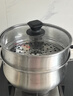 美厨（MAXCOOK）汤锅蒸锅 304不锈钢二层汤煲双层汤蒸锅蒸屉蒸格炖锅22cm MCT8763 实拍图