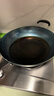 阎铁匠章丘炒锅铁锅轻便锻打炒菜锅无涂层老式物理不粘锅家用炒勺已开锅  轻便镜面木把34厘米 34cm 实拍图