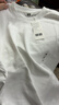 优衣库男女装大师T AIRism宽松圆领T恤五分袖短袖475355 465185 475355/00白色 M 实拍图