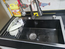卫达斯厨房水槽大单槽台下盆 不锈钢洗菜盆一体盆 洗菜池洗碗槽水池盆 D套餐-配冷热抽拉龙头+台控 三孔款78*43cm(双改单槽专用) 实拍图