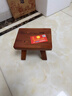 贤木良品实木小板凳复古客厅家用垫脚矮凳成人洗衣服大人甩腿小木凳子 浅咖宝宝迷你13高 实拍图