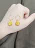 中国黄金（CHINA GOLD）足金牡丹花耳环女士国风百搭黄金耳饰节日生日生日礼物送老婆妈妈 【今/次日达】牡丹耳环  约1.1g 实拍图