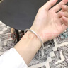 顺庆银楼古法银手镯哑光9999足银男女传承镯子饰品闭口素圈手镯送女友 古法银镯40克-60mm配证书 实拍图