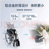 鱼跃(yuwell)手动轮椅车H062C铝合金免充气减震轻便手动可折叠老人 实拍图