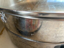 惠当家（Hui Dang Jia）电热锅电炒锅电煮锅电蒸锅加厚无涂层电锅一体多功能锅电火锅大容量大功率家用炒菜不锈钢锅 【升级大开关】24CM单笼(304不锈钢款) 实拍图
