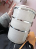 京东物流 大容量双层保温饭盒 加厚不锈钢便携密封便当收纳盒 【三层】米白色 实拍图