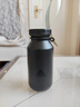 OPUS保温杯男士茶水分离泡茶杯大容量外出便携式水杯学生保温杯子户外 大石头-极地黑（蓝白双扣拎绳款）460ml 实拍图