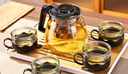 【京东物流】茶壶套装整套茶具大容量玻璃茶杯带滤网耐高温泡茶具 1000ML一壶+四杯套装【无茶盘】 实拍图