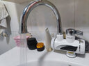 四季沐歌（MICOE）【10年旗舰丨热销10万】电热水龙头即热式速热水龙头热水加热器侧进水下进水冷热两用厨房 雪山白+下进水【即开即热+水电分离】漏保插头 实拍图