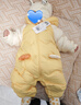巴拉巴拉童装婴儿连体羽绒服连体衣宝宝衣服2025冬装哈衣爬服萌趣男童女童 黄色小鸡-白鸭绒 80 cm-充绒量83g 实拍图