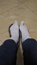 宜而爽防臭袜子7A抗菌纯色五指袜男中筒袜防滑男士减震运动分趾袜按摩底 （中筒）白色3双-减震按摩底 实拍图