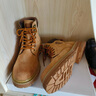H8马丁靴男中帮英伦风真皮工装鞋高帮厚底户外登山鞋男士大黄靴子 黄棕色（猪皮）旗舰版 42 男码 实拍图
