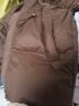 艾莱依鹅绒羽绒服女气质时尚短款抽绳收腰连帽外套冬 蜜茶棕155 实拍图