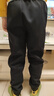 特步童装儿童针织毛圈束口裤蓬松柔软贴身不刺痒长裤 丹青黑 140 实拍图
