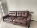 源氏木语沙发美式复古头层牛皮直排沙发客厅意式皮沙发2.4米咖啡色 实拍图