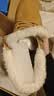 海澜之家HLA马丁靴男大黄靴休闲工装鞋子男HAAGMM3ABZ0330 黄色长绒款43 实拍图