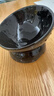 派乐特宠物猫碗陶瓷黑色猫咪食盆喝水器狗饭碗高脚斜口防打翻1个装 实拍图