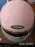 野马（YEMA）3C认证A类611S摩托车头盔男女冬季个性复古巡航骑行电动车安全帽 四季通用 樱桃粉配透长镜+防雾贴 实拍图