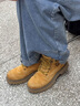 骆驼（CAMEL）【王俊凯同款】加绒马丁靴男鞋秋冬新款大黄靴女户外工装登山靴子 GE122W7757T 金黄色（男款） 39 实拍图