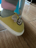 猪爸爸儿童棉麻拖鞋男童秋冬家居室内防滑女童中童卡通不闷脚棉拖鞋黄18 实拍图