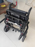 owhon老人轮椅手推折叠轻便小巧出行上飞机旅行老年人手动四轮 加宽减震拉杆款【9.9kg+47cm加大坐宽】H9 实拍图