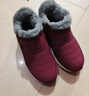 足力健老人鞋加绒羊毛靴中老年防寒保暖雪地靴棉鞋冬季女鞋 8689K酒红38 实拍图