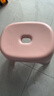 椅子奶油风家用小凳子加厚塑料凳可叠放耐用儿童凳学生寝室矮凳 樱花粉1个 实拍图