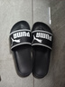 彪马（PUMA）透气运动拖鞋一字拖男女款室内外休闲凉鞋LEADCAT 360263 黑色-白色-01 39 实拍图