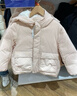 优衣库童装男童女童高性能复合连帽外套/保暖厚衣服473309 01 乳白色 130 实拍图