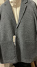 优衣库合作款/男装女装针织茄克/外套夹克西装25秋冬新款480812 08 深灰色 XS /160/76A 实拍图