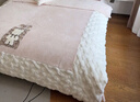 巢歌NEW绗缝刺绣A类牛奶绒四件套秋冬加绒加厚双面防静电保暖床上用品 绯樱粉 轻氧绒 1.5/1.8 床单款 （被套200*230cm） 实拍图