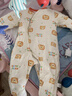 欢喜小熊新生儿连体哈衣宝宝纯棉偏开护肚爬服0-6个月刚出生婴儿衣服 实拍图
