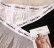 Calvin Klein内衣女士三条装经典提花腰边ck舒适棉质微弹性感比基尼三角内裤女 MP1-太空黑/椰青灰/月光白 3条 XS 实拍图