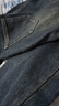 森马（Semir）牛仔裤女冬加绒做旧长裤女生保暖显腿长ins潮直筒裤103724124011 实拍图
