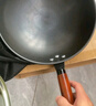 京严铁锅炒锅无涂层炒菜锅家用精铁不粘锅具燃气灶电磁炉专用已开锅 【灶具通用】适合3-5人  赠盖铲  直径 32cm 百年工艺｜传统铁锅｜健康不沾 实拍图