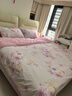 富安娜床上四件套 100%纯棉全棉 双重磨毛聚暖双人加大床单被套 230*229cm 甜梦 实拍图