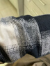 优衣库童装男童女童法兰绒格子衬衫长袖衬衣薄外套上衣新款478132 09 黑色 160 实拍图