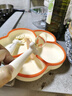 COOKSS 宝宝餐盘硅胶婴儿学吃饭分格儿童餐具辅食碗餐盘带吸盘 双拼橙 实拍图
