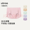 ubras本命年无尺码中腰内裤女包臀无痕内裤抗菌高弹女士透气纯色粉底液 【加长底裆】柔灰紫色 均码 （适合90-130斤） 实拍图