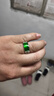 KZD老凤凰999和田玉男款戒指纯银镶碧玉指环玉石戒指玉戒指新年礼物 和田玉真银活口戒指 实拍图