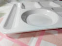 今万福 商用特厚密胺餐盘六格仿瓷 分格饭盘快餐盒打菜盘 白色 实拍图