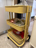 宜家（IKEA）拉斯克家居小推车三层置物架移动茶水桌客厅咖啡桌厨房储物收纳架 【升级款】米色黄色小号 28*38*61cm 实拍图