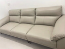 全友家居现代简约头层牛皮沙发带脚凳客厅家具直排真皮沙发茶几组合 浅卡其 | 3.0m（102711沙发） 实拍图