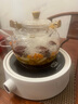瓷牌茗茶具（cipaiming teaset） 电陶炉煮茶器煮茶壶茶炉家用小型电茶炉加厚耐热玻璃茶壶 竹柄煮茶壶+简约白电陶炉 实拍图