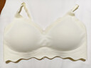 曼可娇秋冬薄款无痕内衣女无钢圈美背小胸罩聚拢防下垂运动睡眠文胸套装 香槟色 L (适合36/80ABC) 实拍图