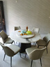 顾家家居意式轻奢大理石餐桌椅组合别墅饭桌别墅高档大圆桌PT7119 北冰洋原画-1.35M圆桌+可颂灰椅6 实拍图